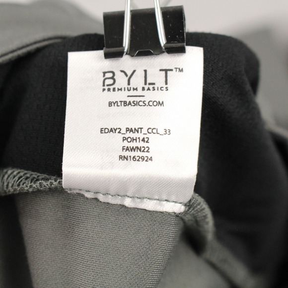 BYLT Everyday Pant 2.0 Slim Fit Mens Size 33x30 Gray Stretch - Picture 9 of 12